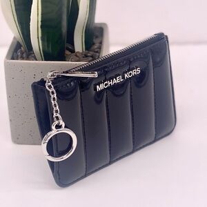 Michael Kors Quilted Coinpouch Small Wallet Black